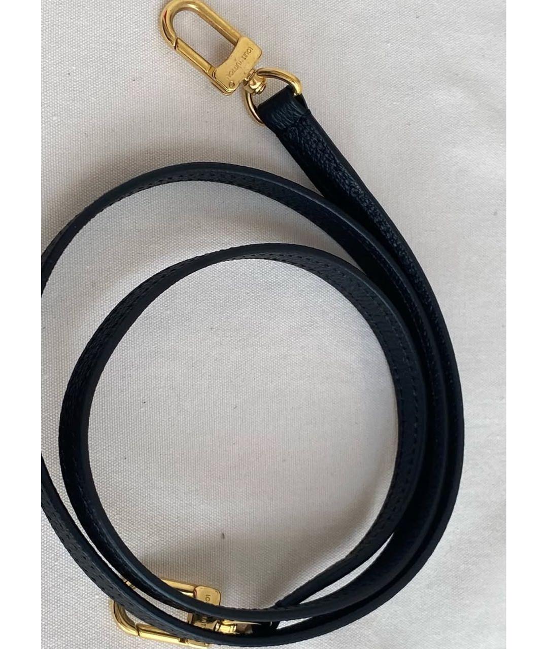 LOUIS VUITTON Черная кожаная сумка тоут, фото 7