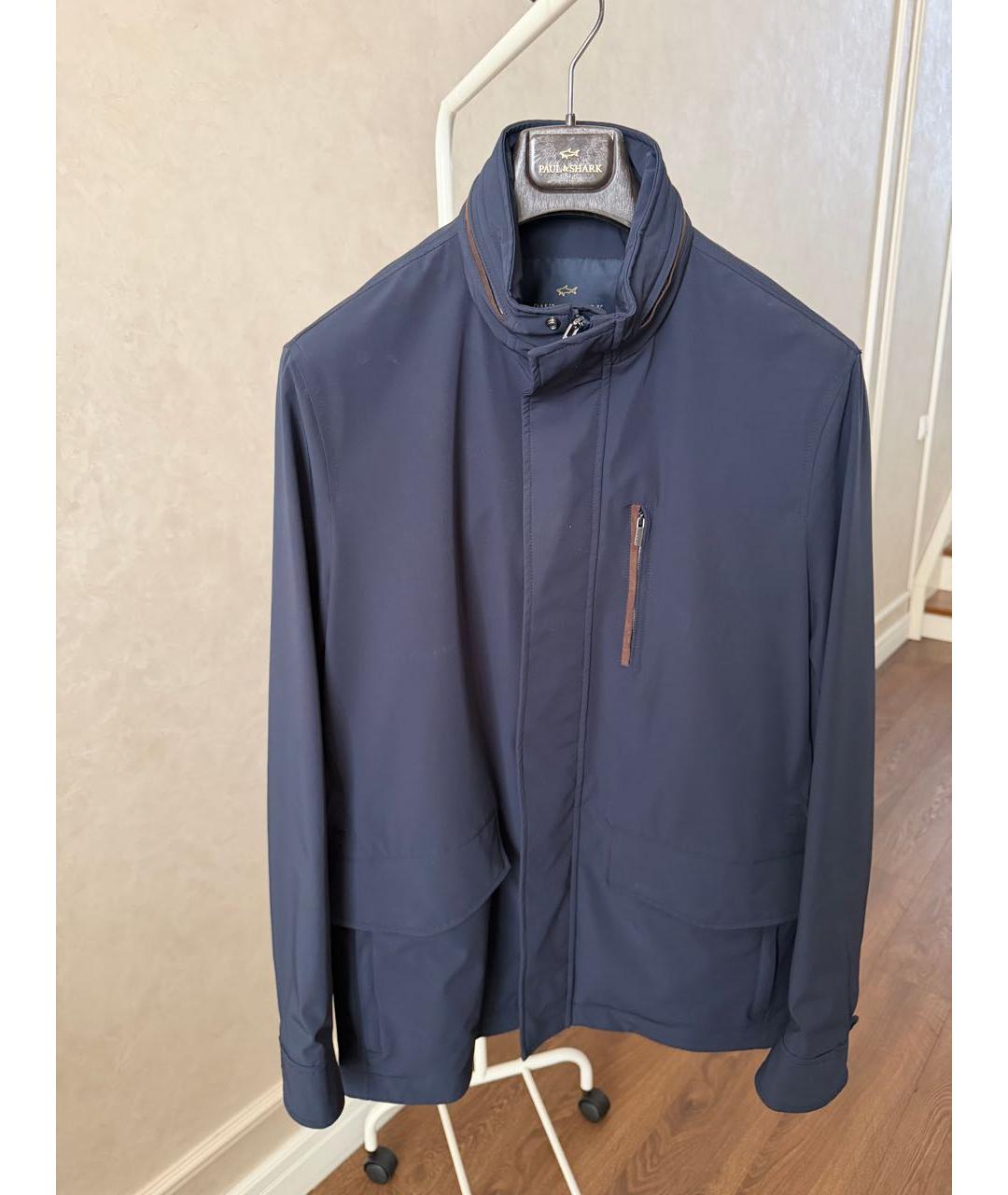 PAUL & SHARK Темно-синяя полиэстеровая куртка, фото 6