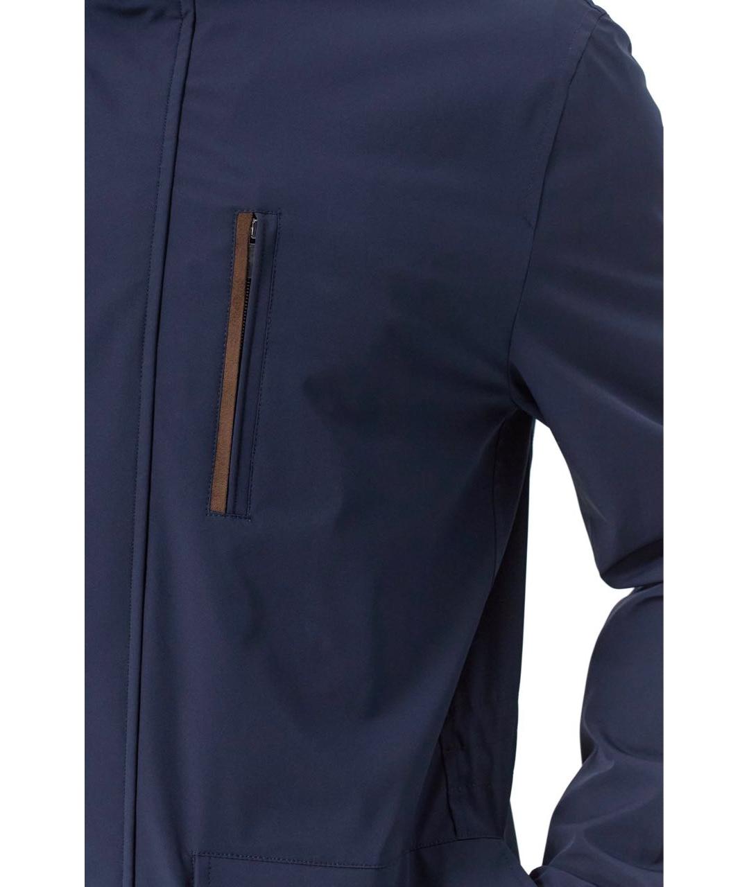 PAUL & SHARK Темно-синяя полиэстеровая куртка, фото 4