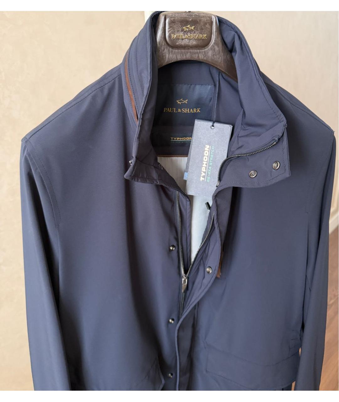 PAUL & SHARK Темно-синяя полиэстеровая куртка, фото 3