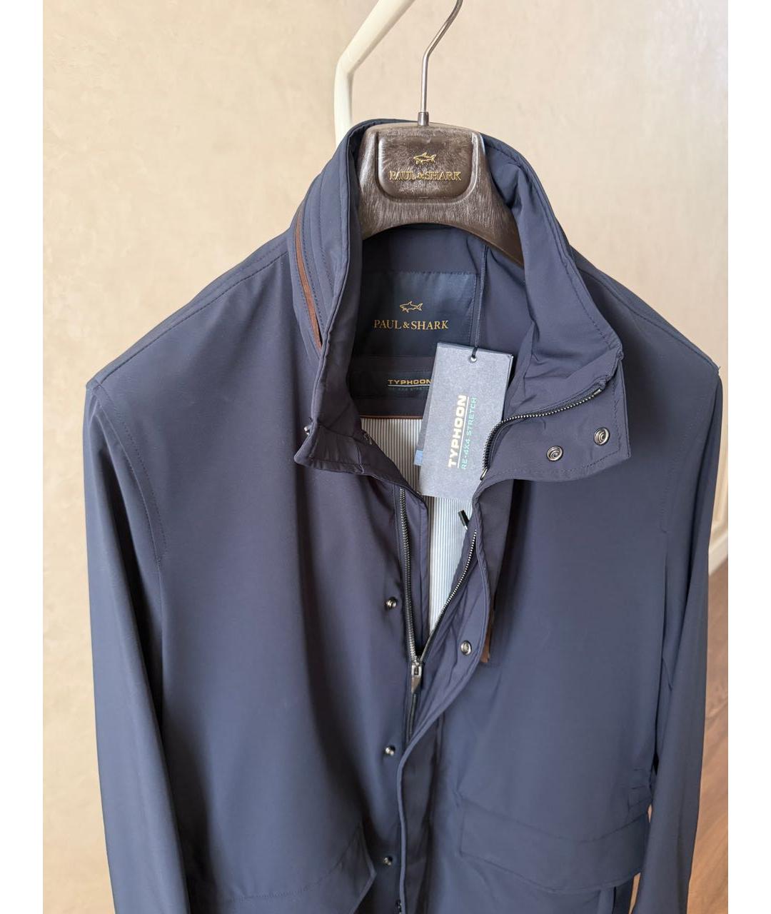 PAUL & SHARK Темно-синяя полиэстеровая куртка, фото 8