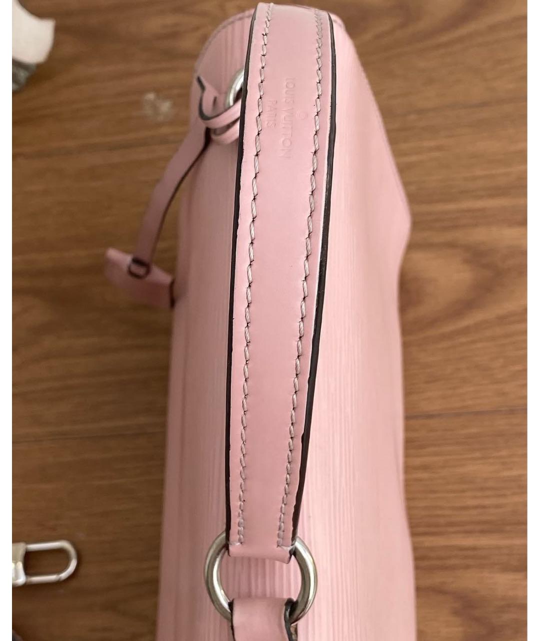 LOUIS VUITTON Розовая кожаная сумка через плечо, фото 4