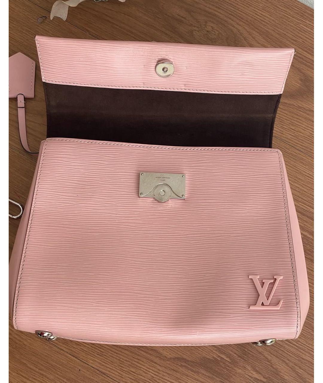 LOUIS VUITTON Розовая кожаная сумка через плечо, фото 3
