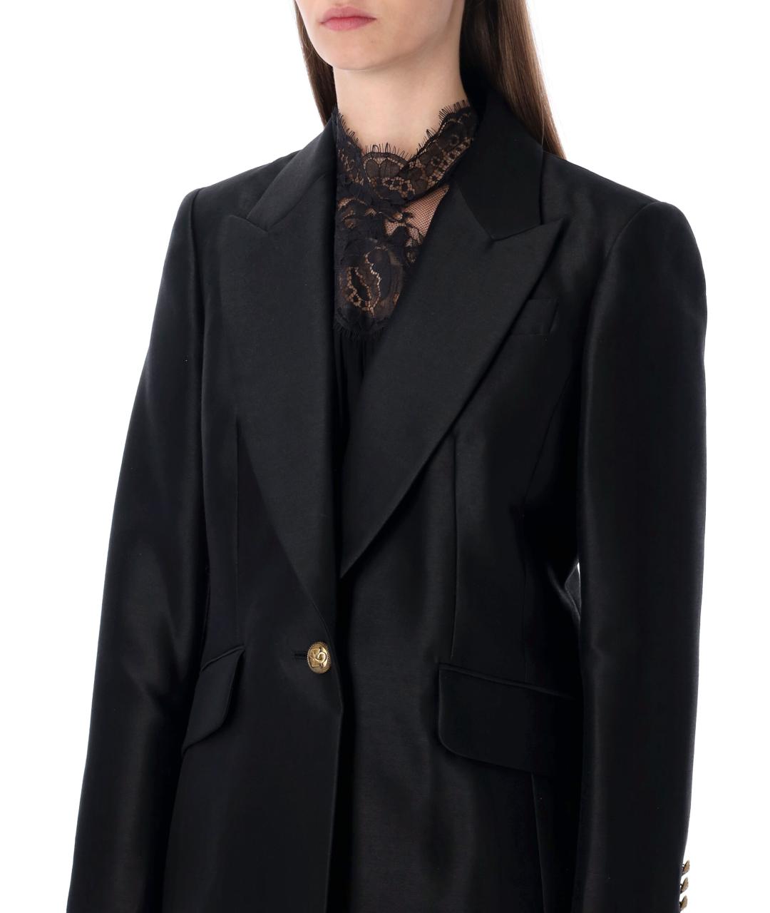 ZIMMERMANN Черный шерстяной жакет/пиджак, фото 3
