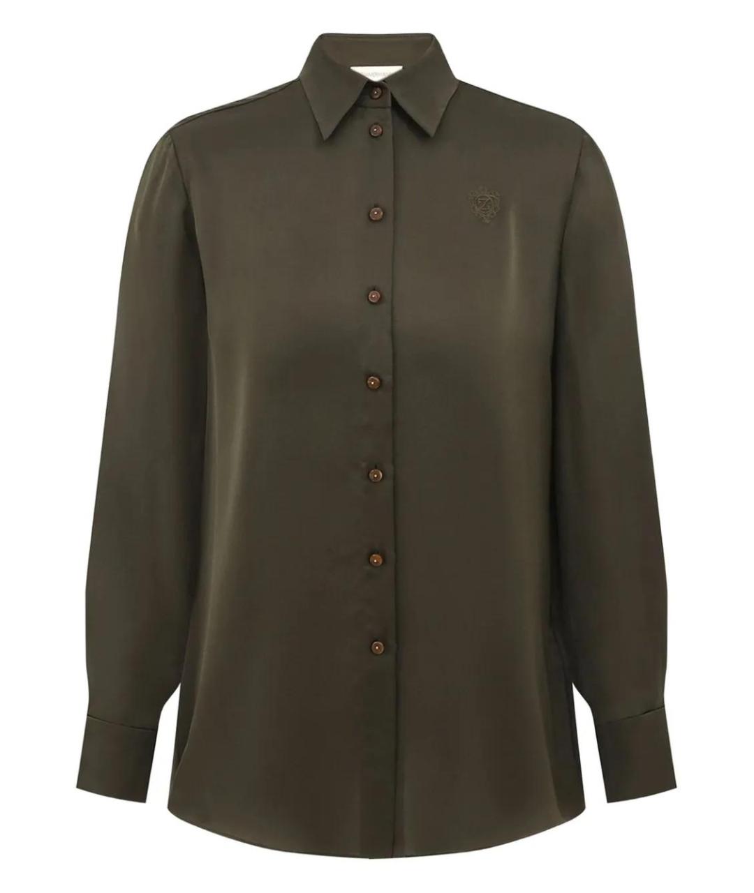 ZIMMERMANN Зеленая шелковая рубашка, фото 1