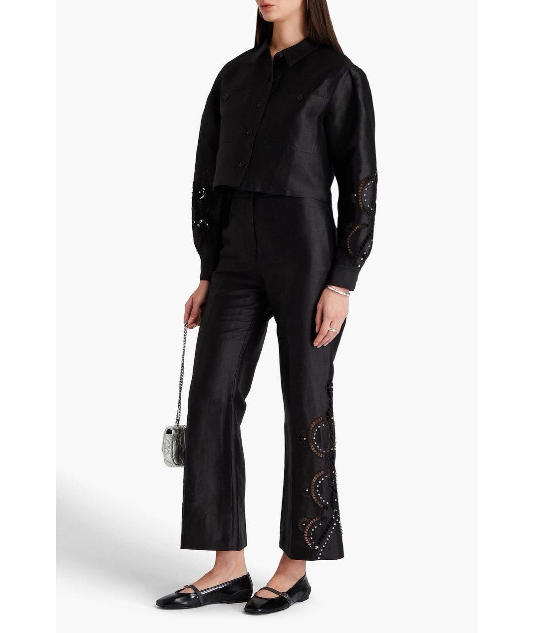 MAJE Черный льняной костюм с брюками, фото 7