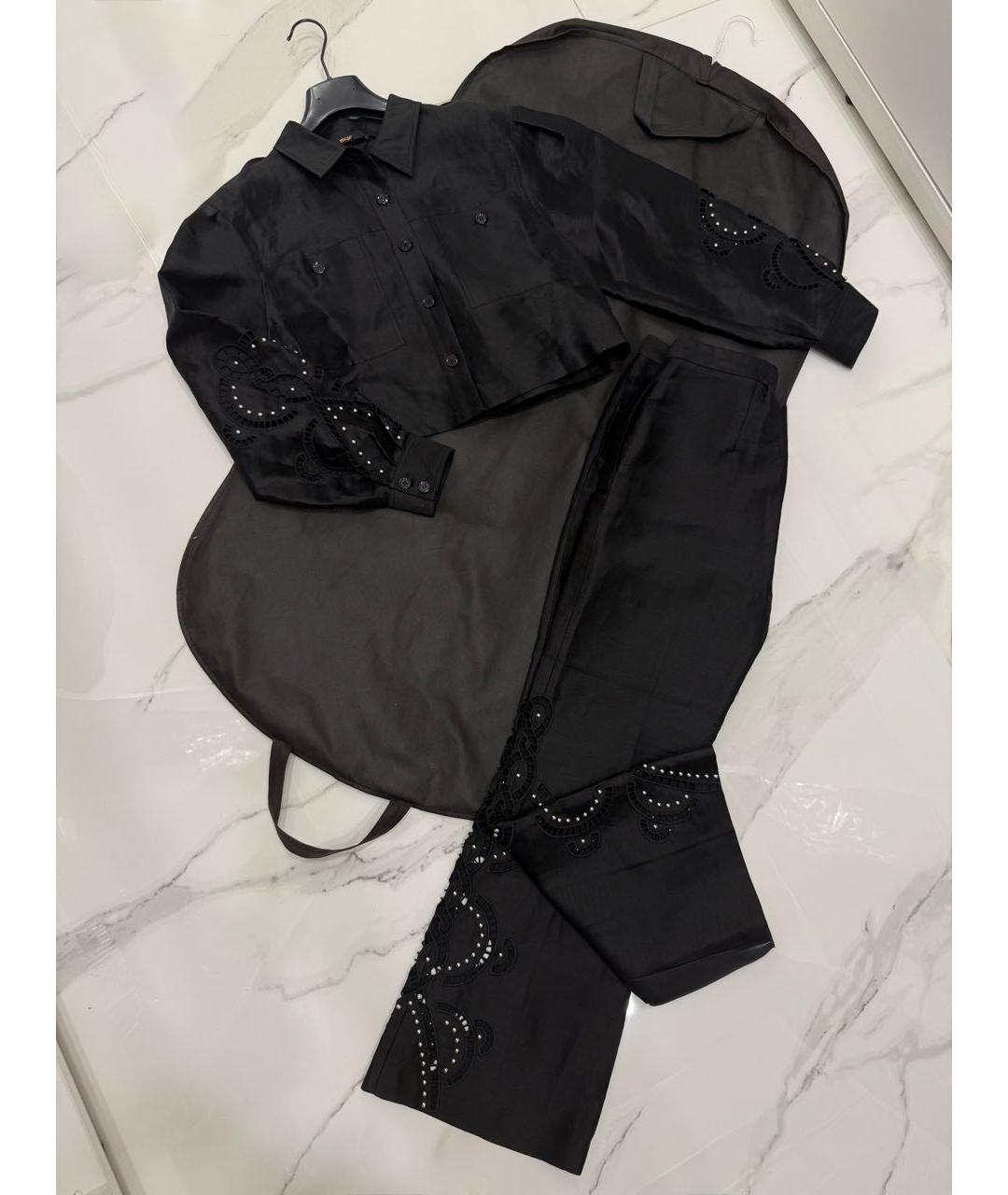 MAJE Черный льняной костюм с брюками, фото 2