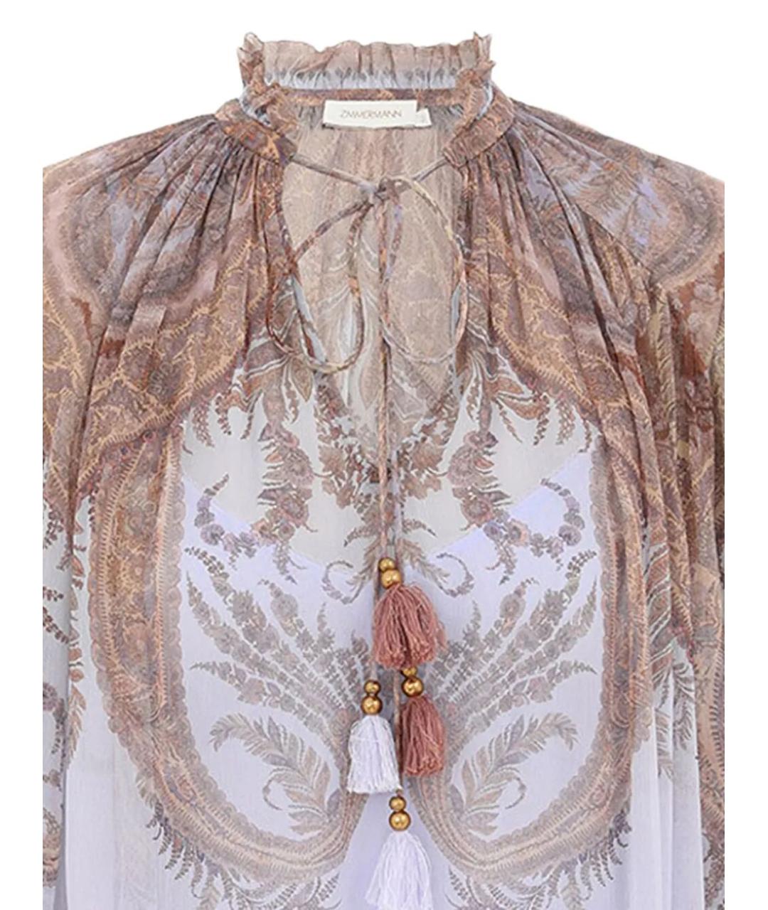 ZIMMERMANN Розовая полиэстеровая рубашка, фото 2