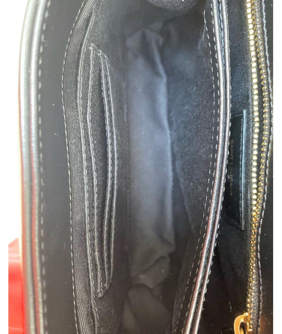 SAINT LAURENT Черная кожаная сумка через плечо, фото 2