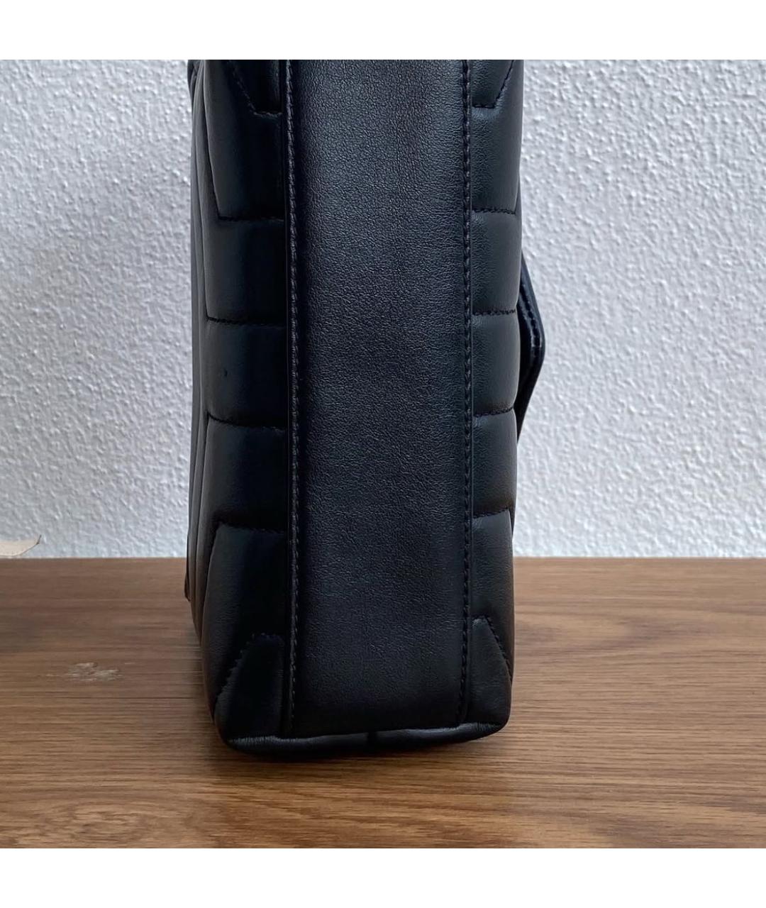 SAINT LAURENT Черная кожаная сумка через плечо, фото 5