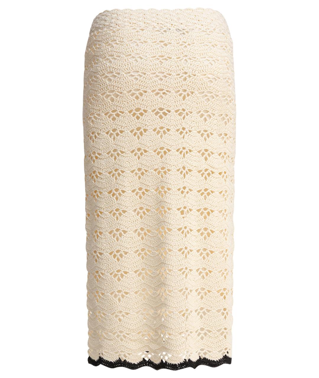 ZIMMERMANN Бежевая хлопковая юбка миди, фото 2