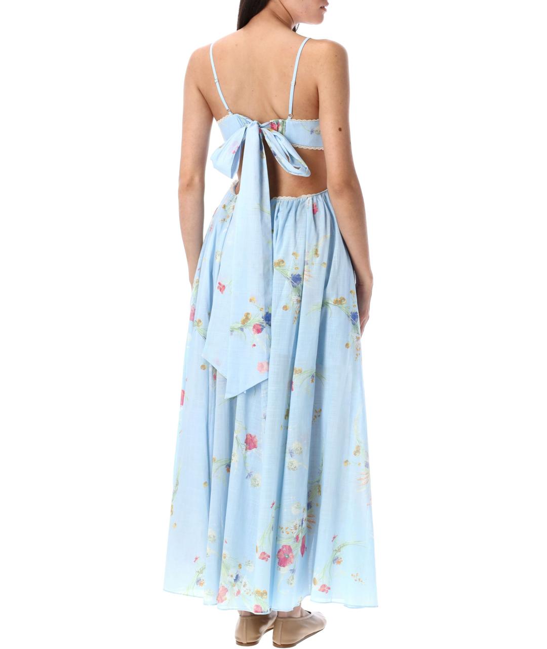 ZIMMERMANN Голубое хлопковое повседневное платье, фото 2