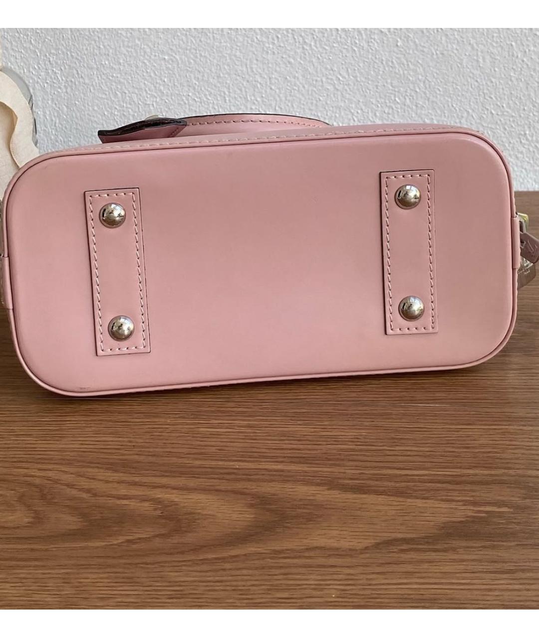 LOUIS VUITTON Розовая кожаная сумка через плечо, фото 3