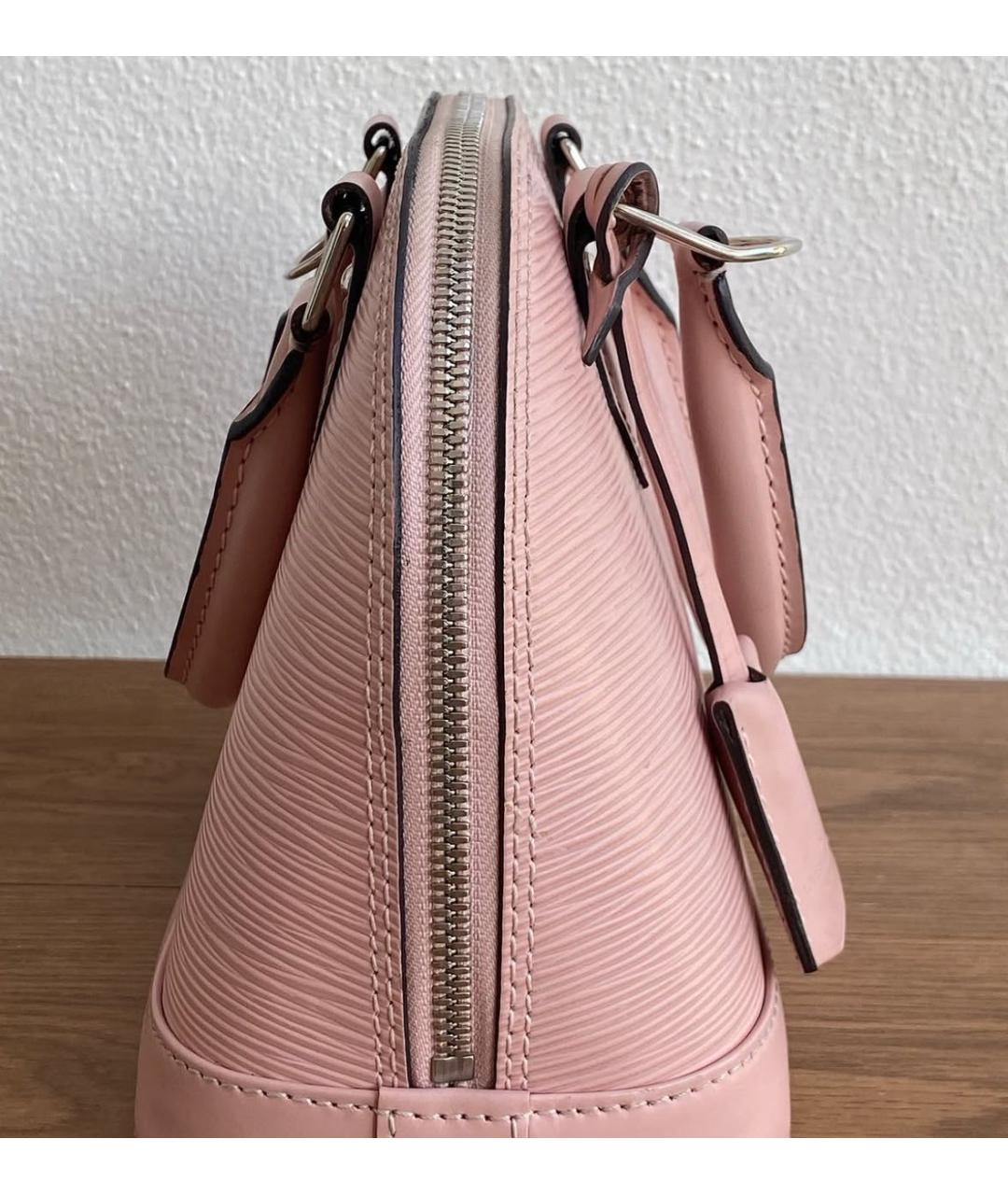 LOUIS VUITTON Розовая кожаная сумка через плечо, фото 2