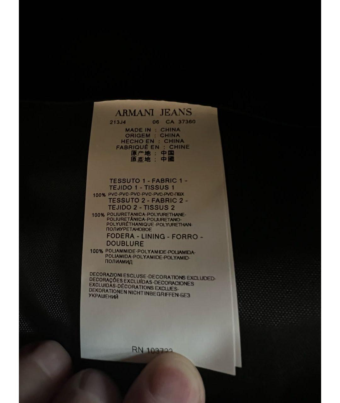 ARMANI JEANS Черная сумка на плечо из искусственной кожи, фото 7