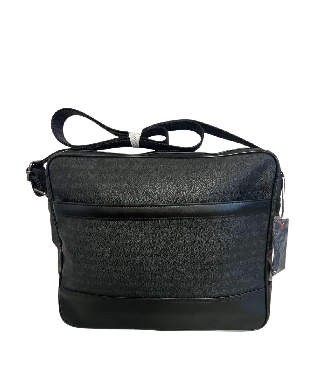 ARMANI JEANS Черная сумка на плечо из искусственной кожи, фото 1