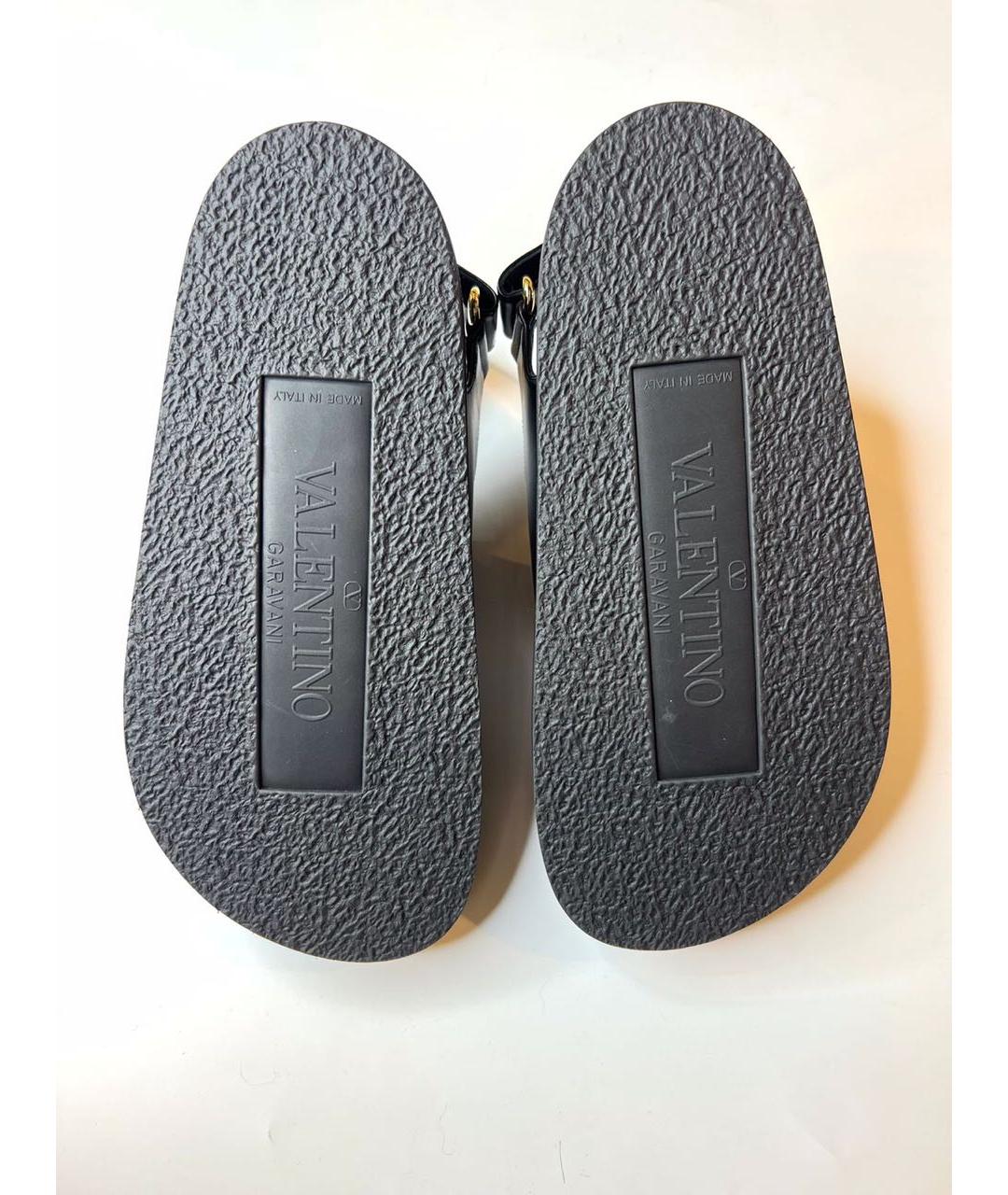 VALENTINO Черные кожаные сандалии, фото 6