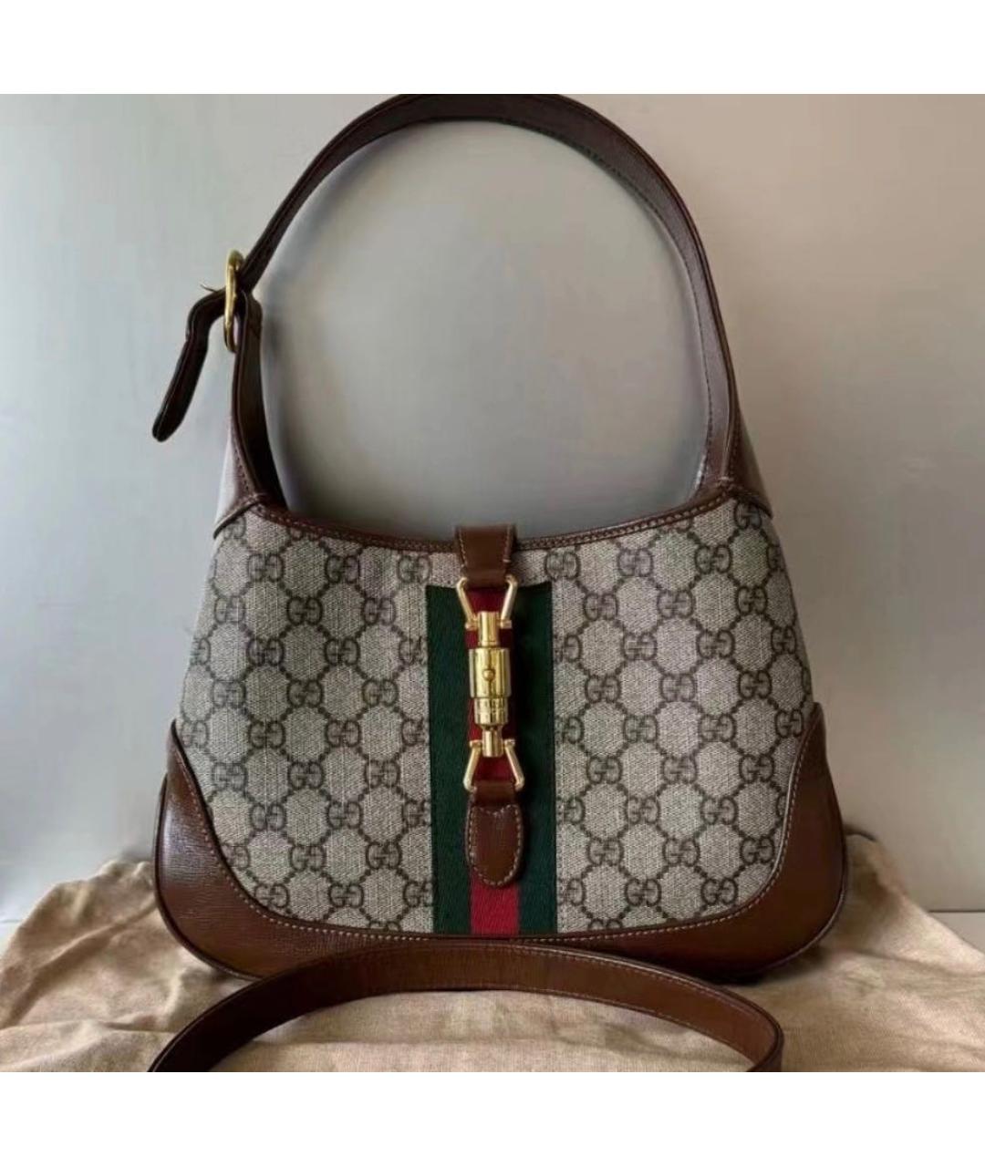 GUCCI Коричневая сумка с короткими ручками, фото 4