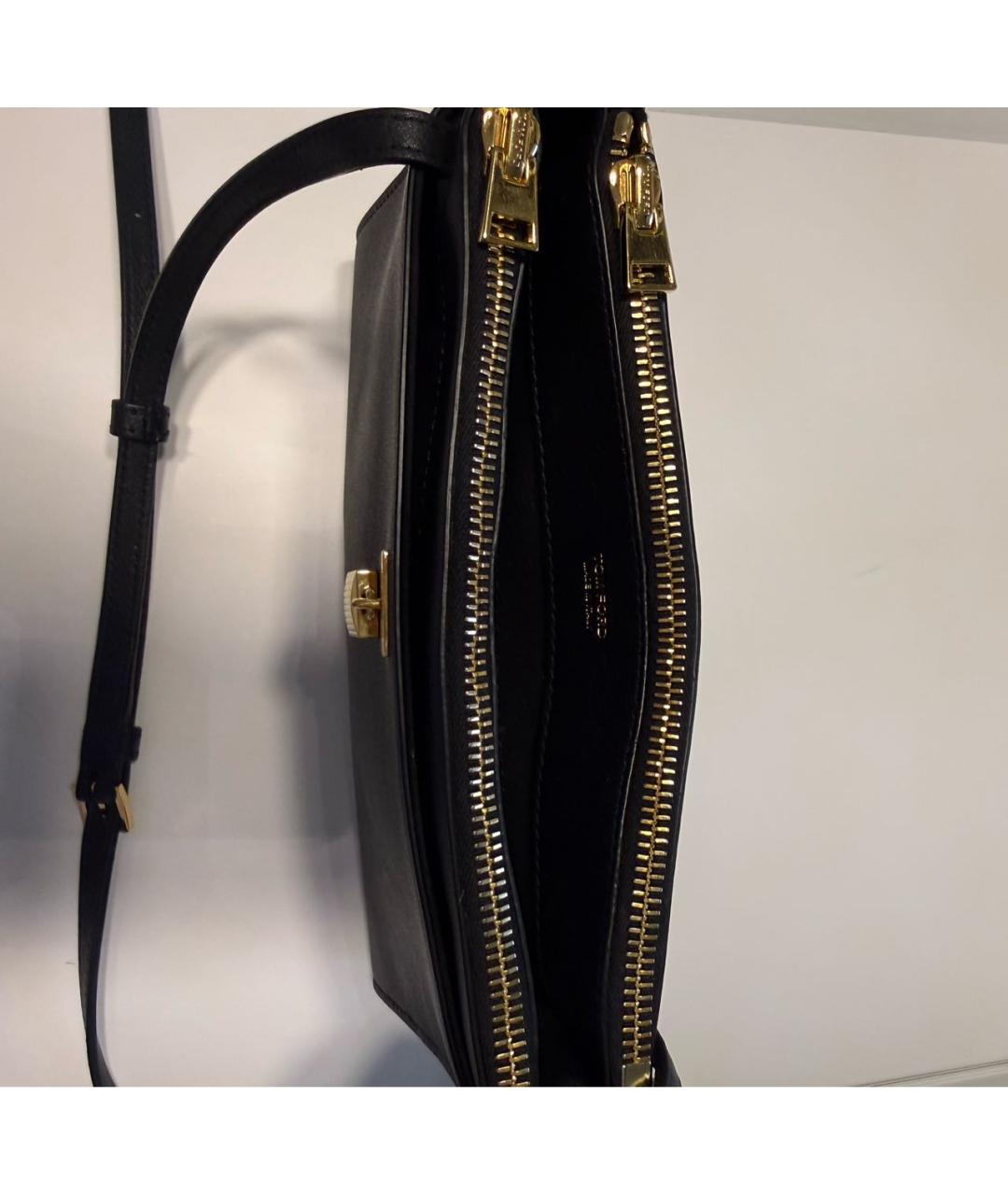 TOM FORD Черная кожаная сумка через плечо, фото 4