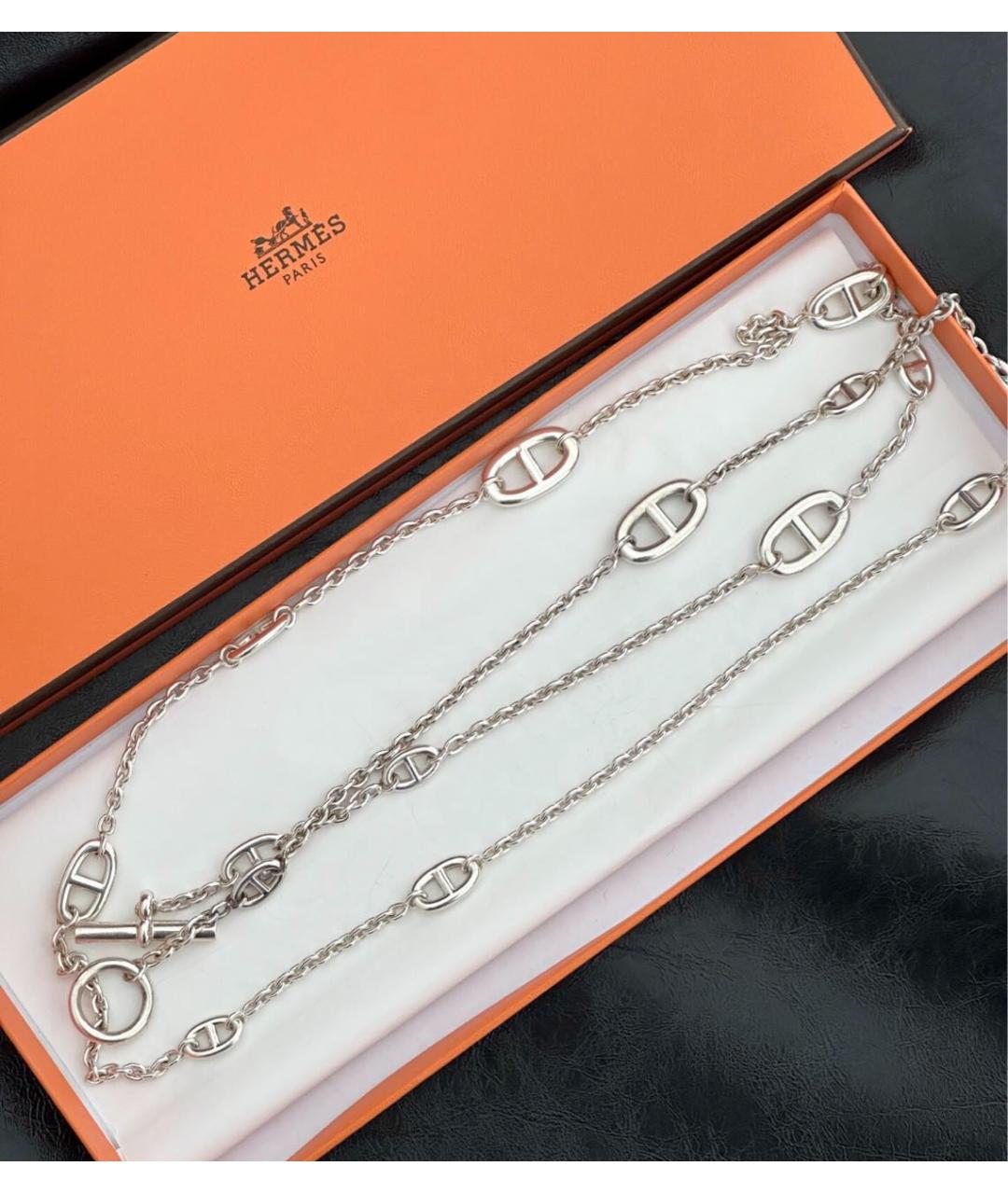 HERMES Серебряная серебряная цепочка, фото 5