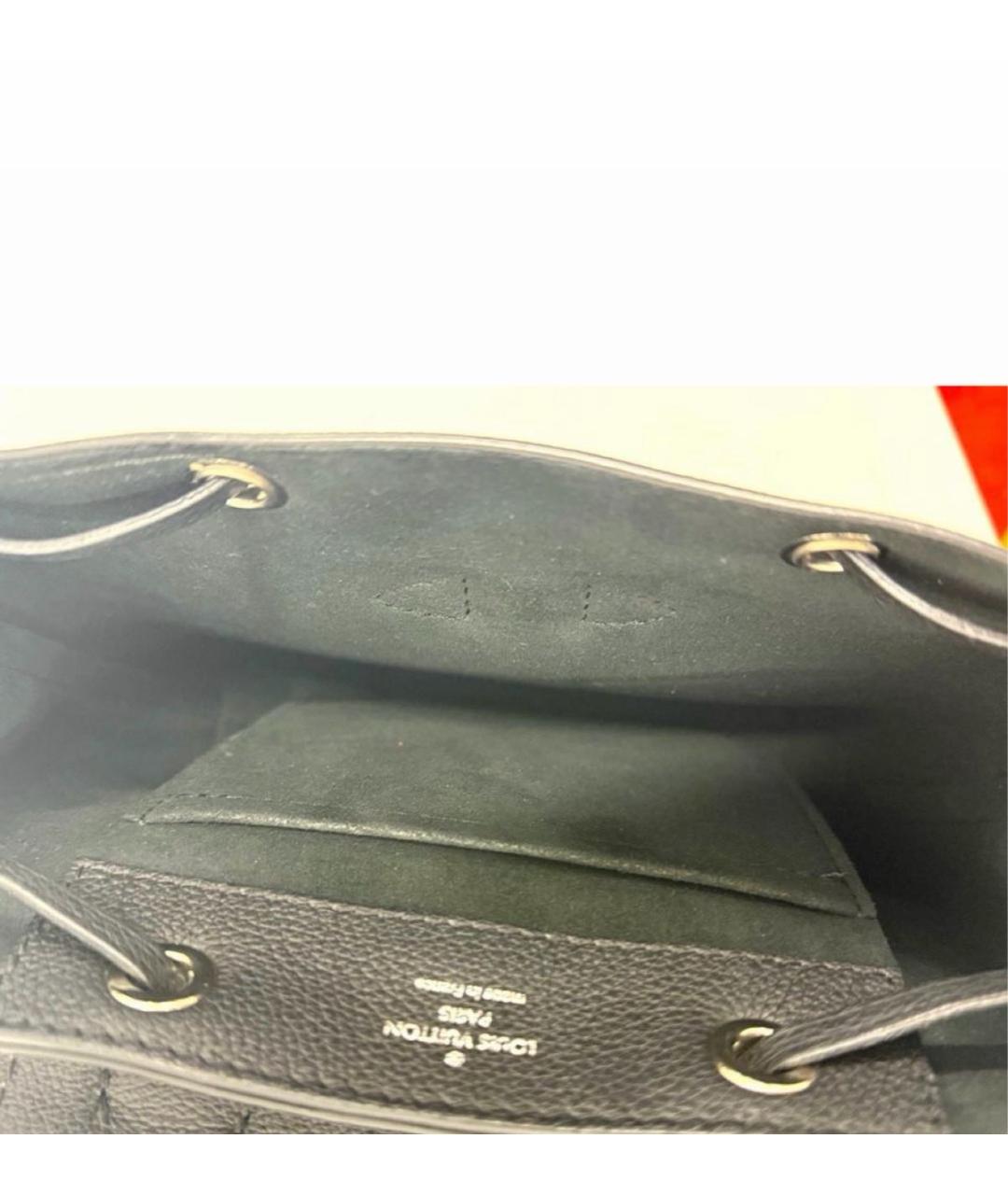 LOUIS VUITTON Черный кожаный рюкзак, фото 4