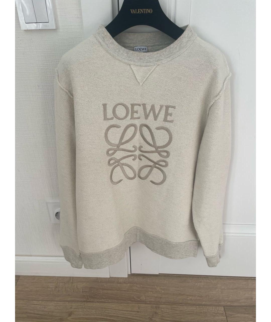 LOEWE Бежевый хлопковый джемпер / свитер, фото 7