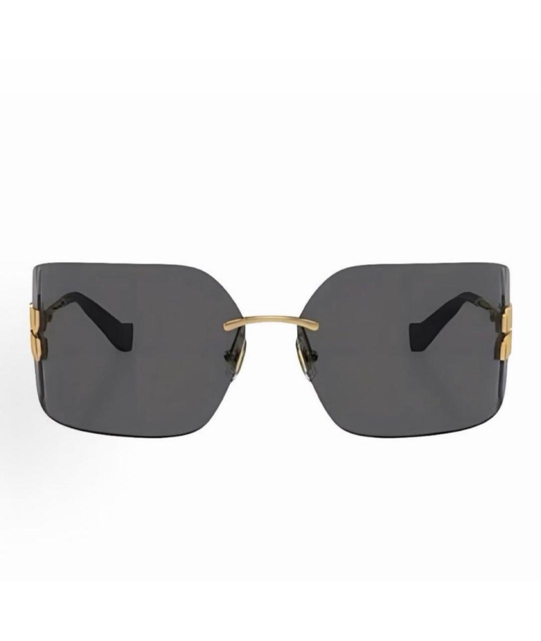 MIU MIU Черные металлические солнцезащитные очки, фото 3