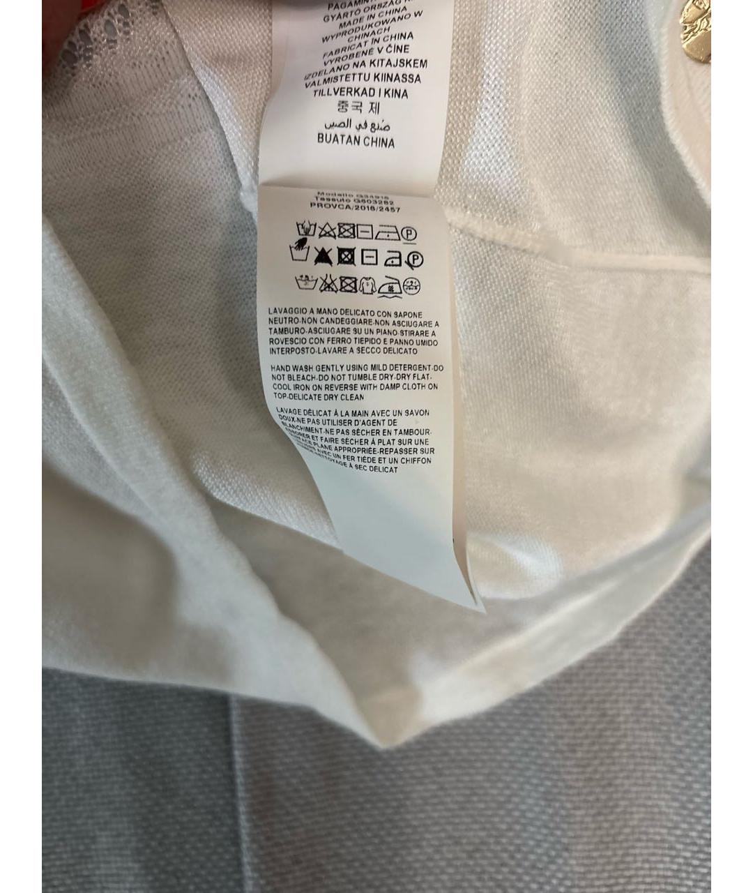 VERSACE COLLECTION Белый хлопковый джемпер / свитер, фото 6