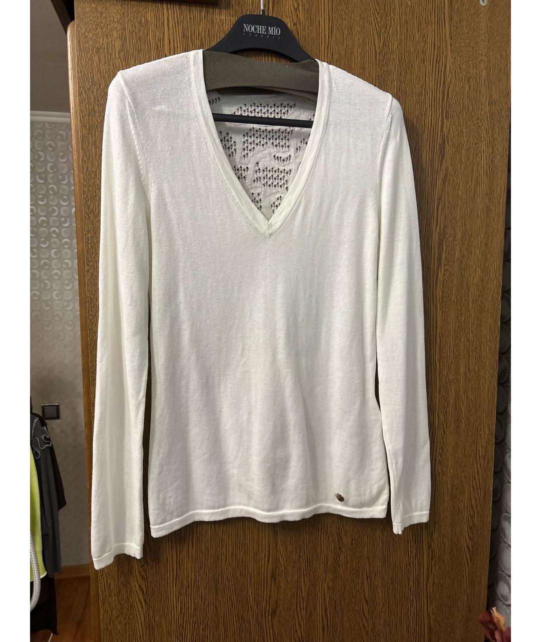 VERSACE COLLECTION Белый хлопковый джемпер / свитер, фото 8