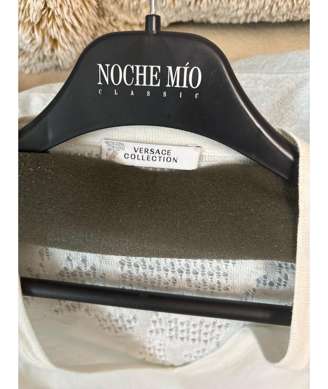 VERSACE COLLECTION Белый хлопковый джемпер / свитер, фото 3