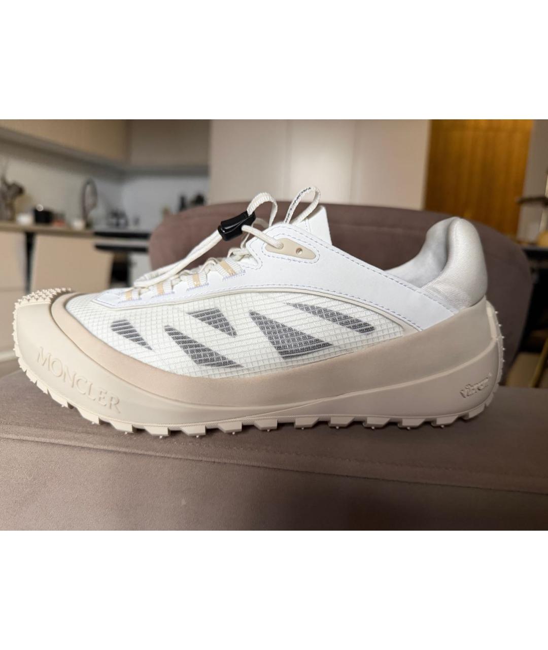 MONCLER Бежевые синтетические кроссовки, фото 5