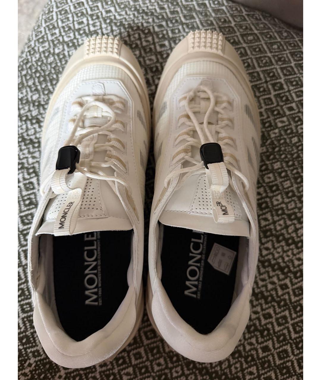 MONCLER Бежевые синтетические кроссовки, фото 3