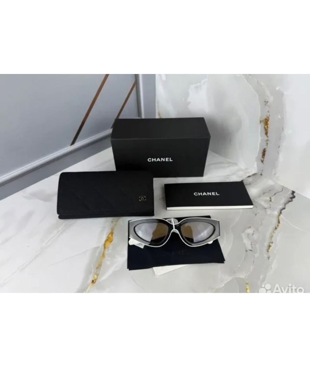 CHANEL Черные пластиковые солнцезащитные очки, фото 4