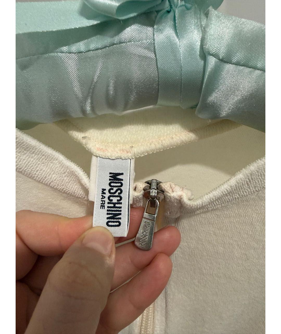 MOSCHINO Белый хлопковый кардиган, фото 3