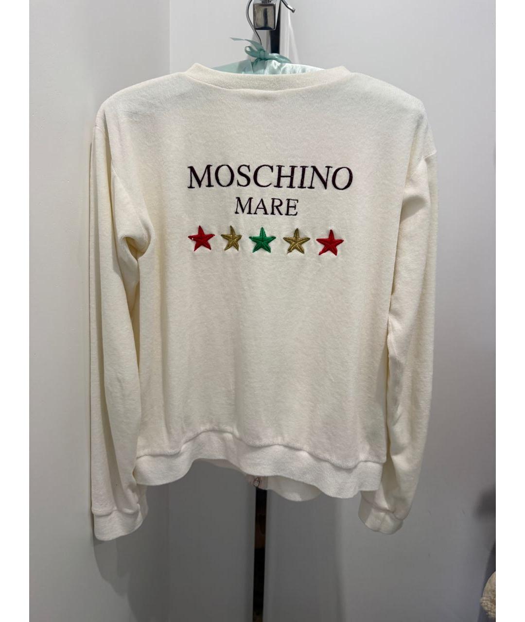 MOSCHINO Белый хлопковый кардиган, фото 2