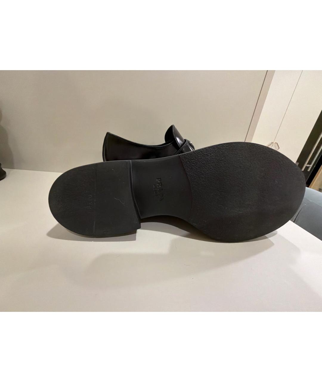 PRADA Черные кожаные лоферы, фото 6