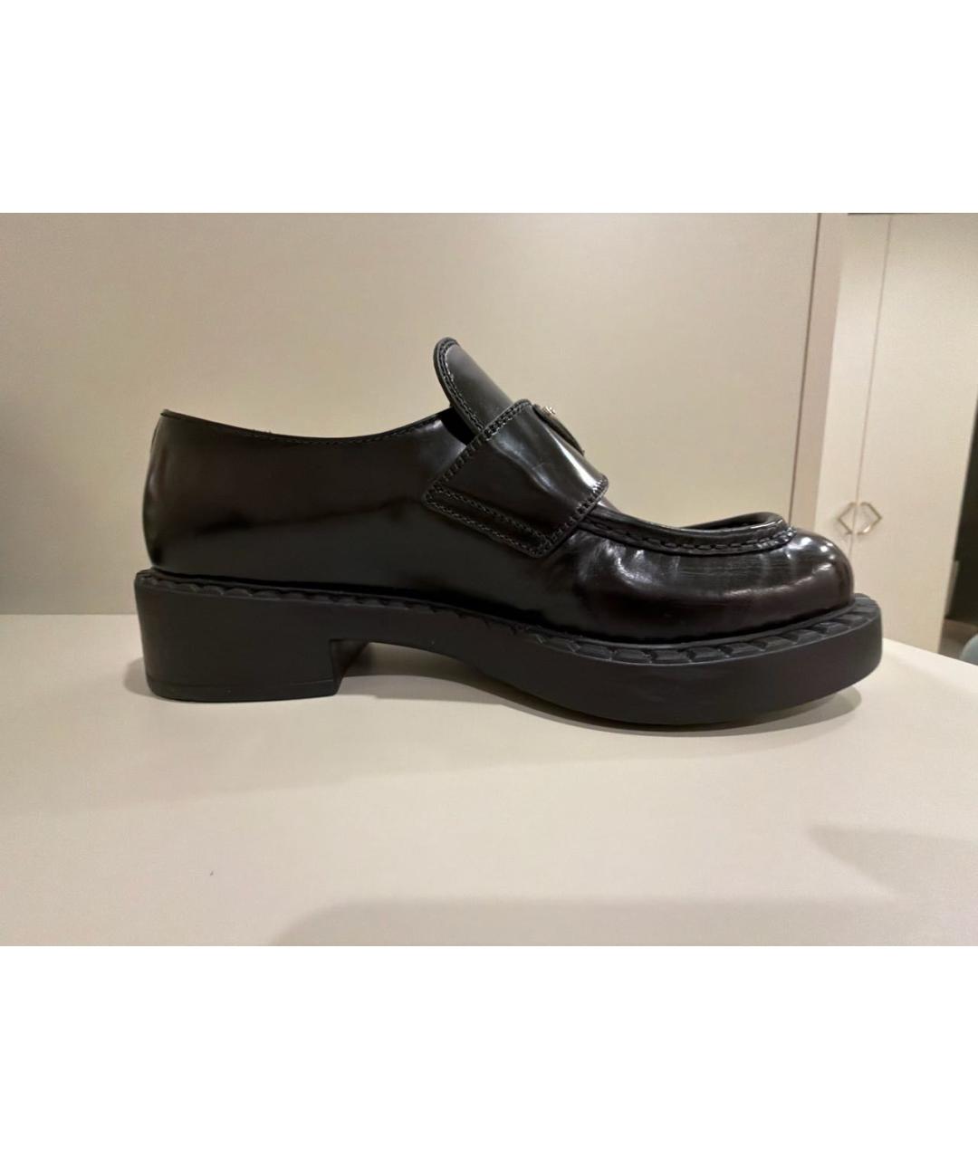 PRADA Черные кожаные лоферы, фото 7