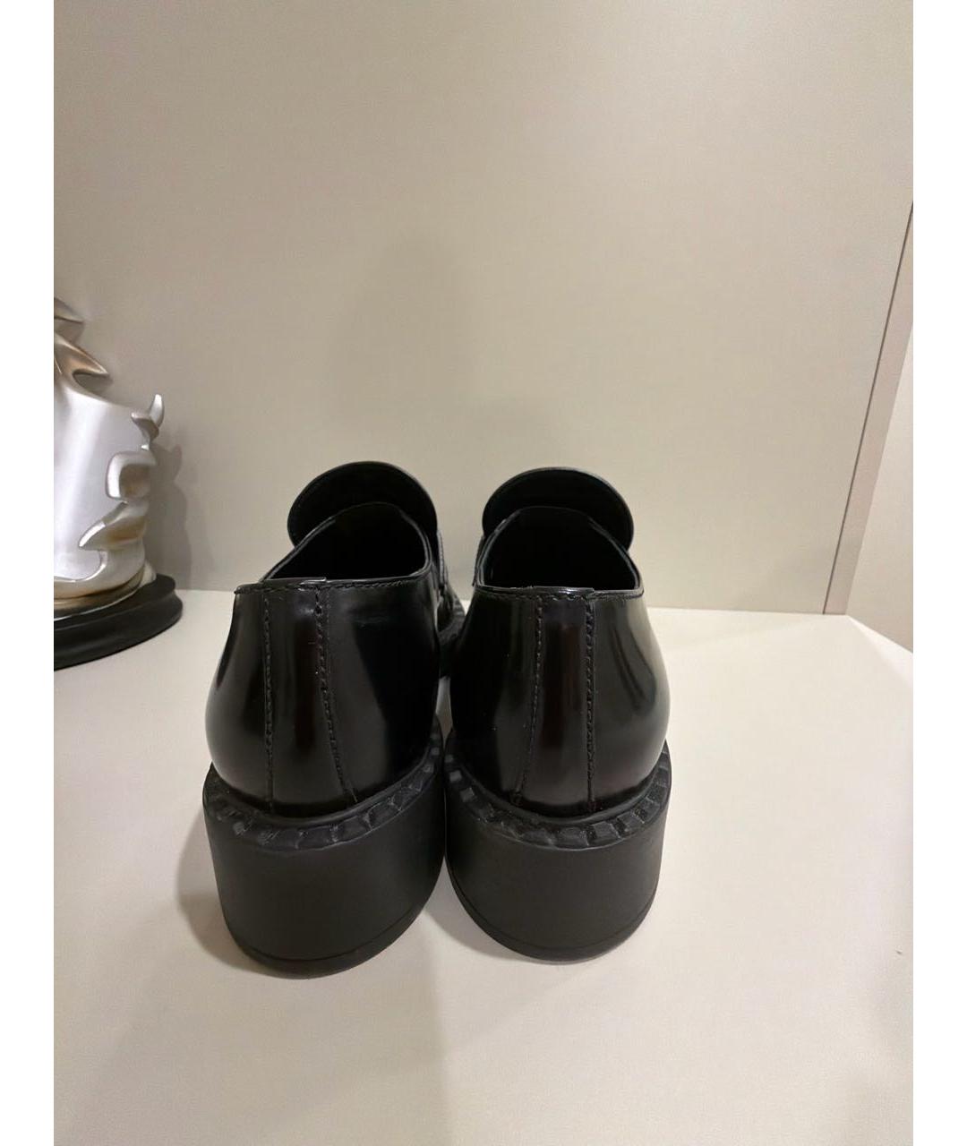 PRADA Черные кожаные лоферы, фото 4