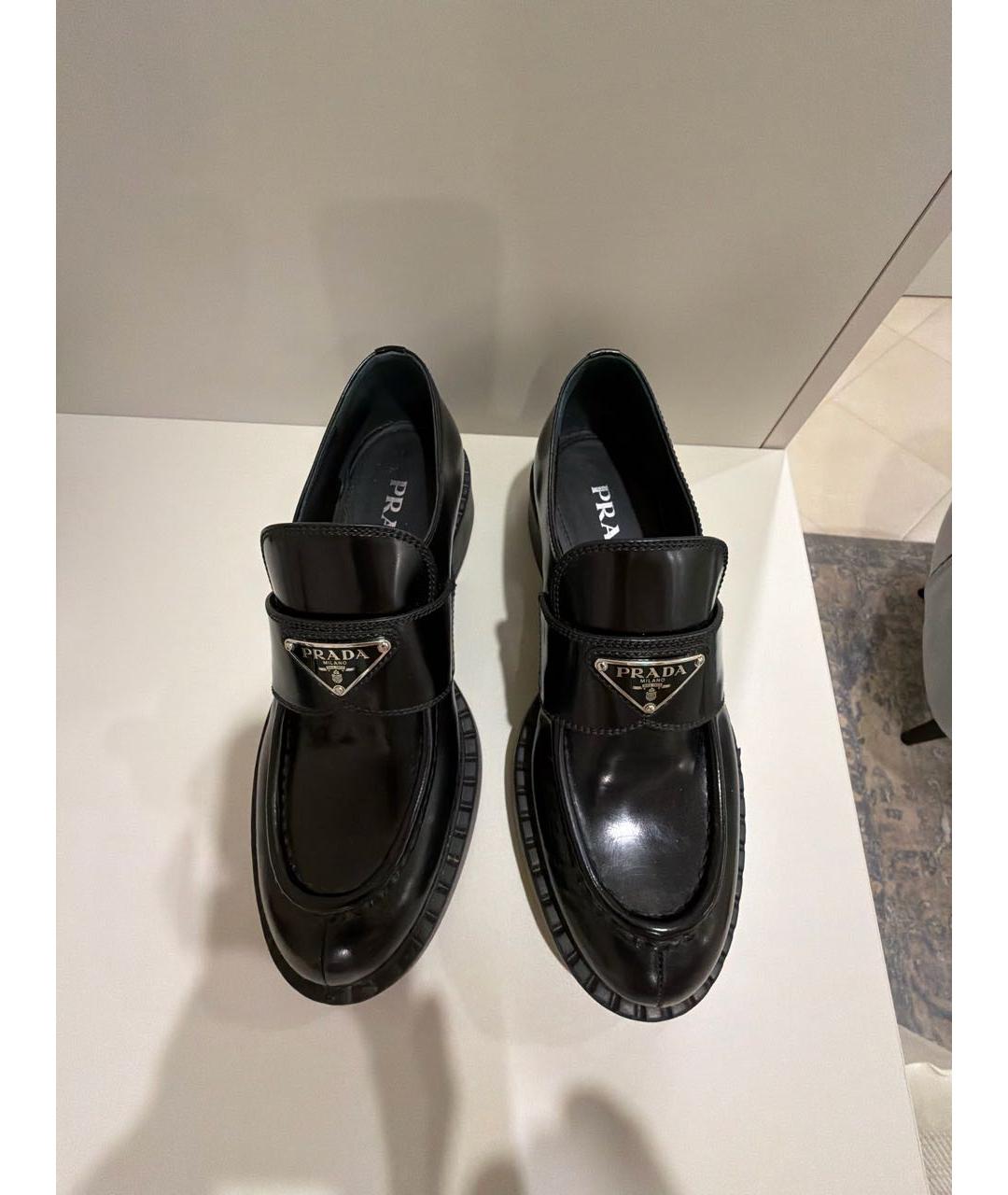 PRADA Черные кожаные лоферы, фото 2