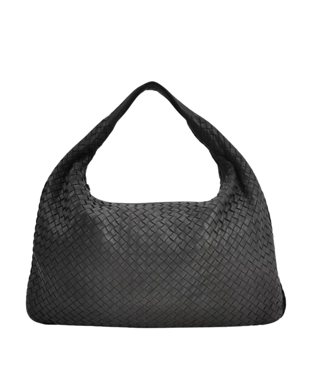 BOTTEGA VENETA Черная кожаная сумка через плечо, фото 1