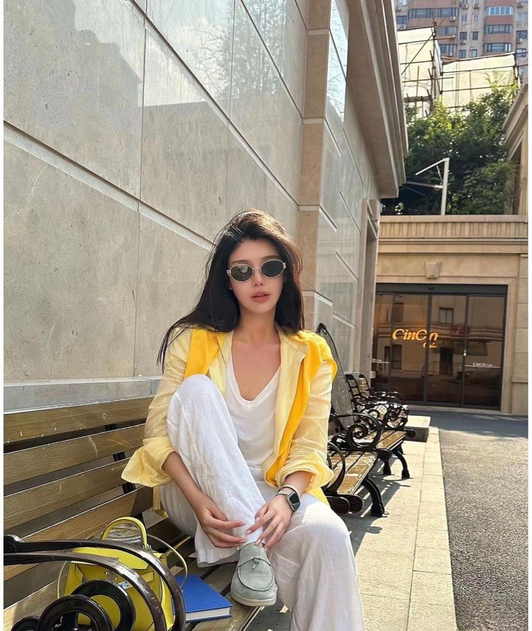 CELINE Золотые металлические солнцезащитные очки, фото 5