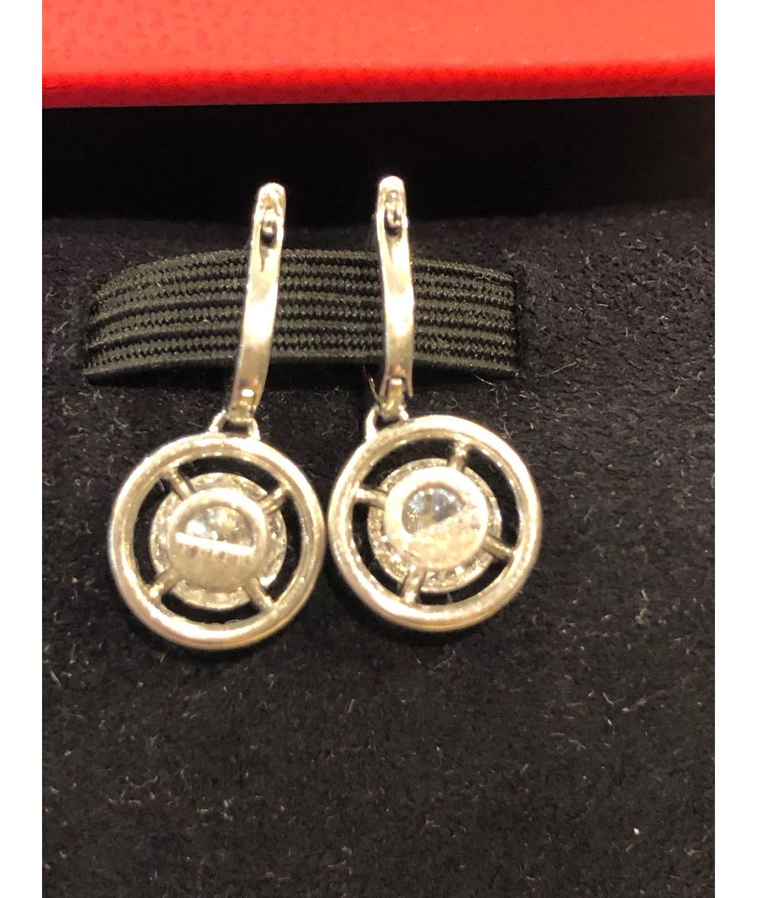 DE BEERS Белые платиновые серьги, фото 2