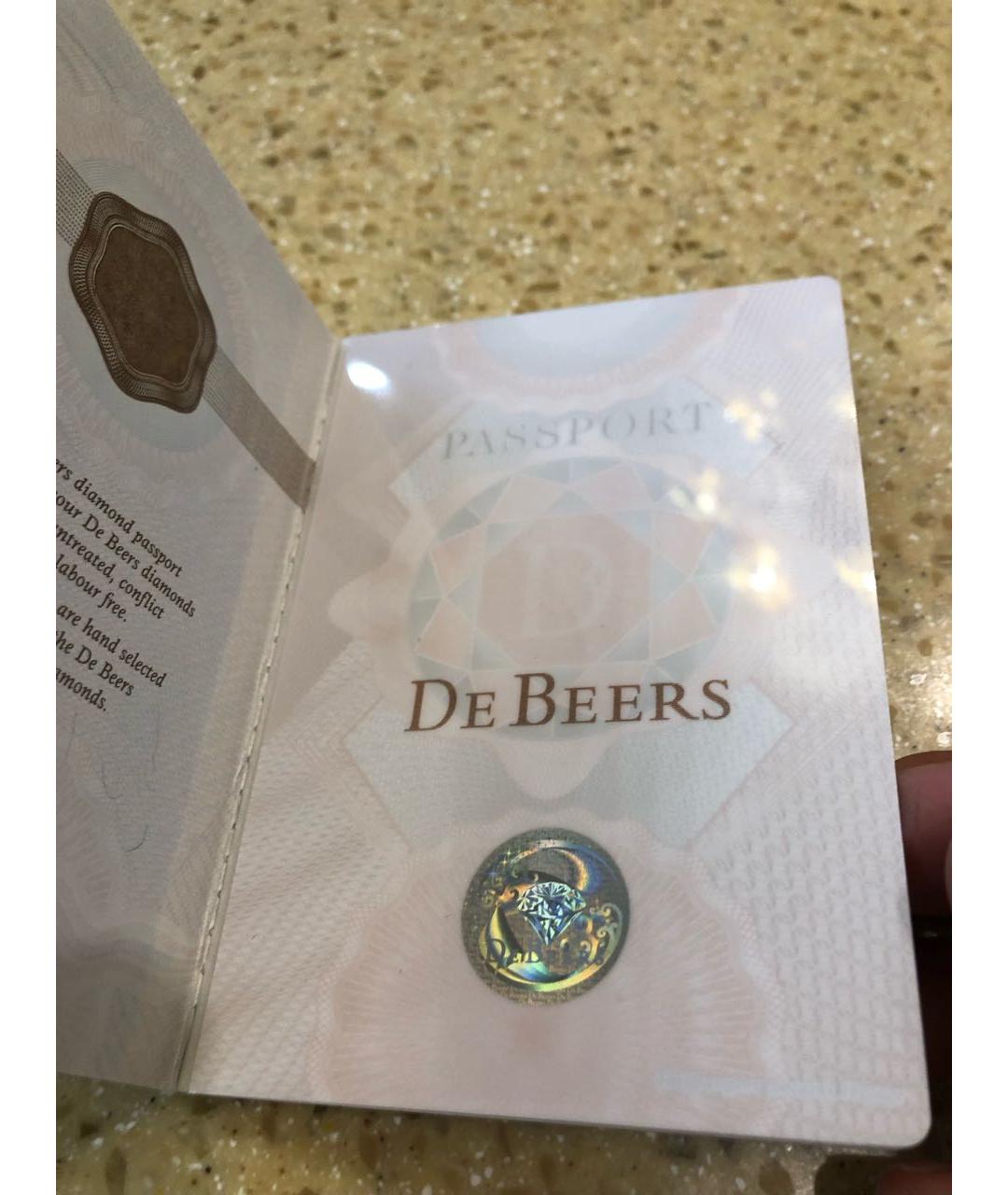 DE BEERS Белые платиновые серьги, фото 6