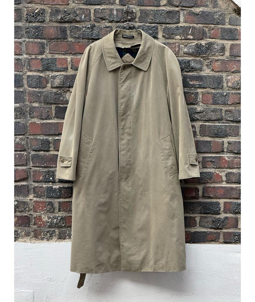 SAINT LAURENT Бежевый тренч / плащ, фото 2