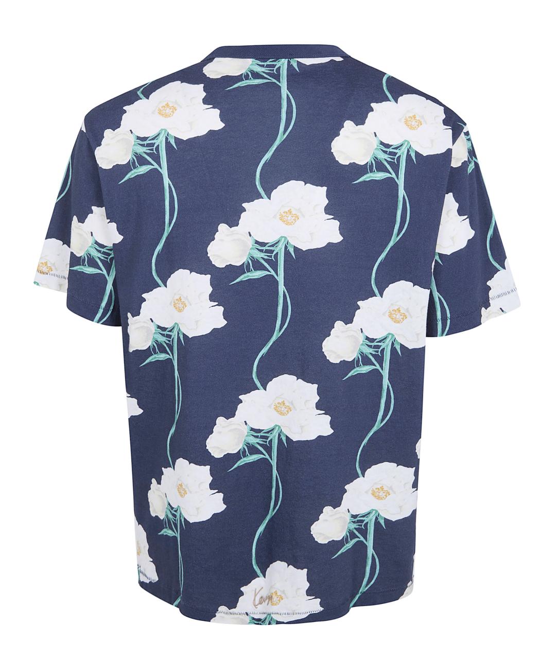KENZO Синяя хлопковая футболка, фото 2