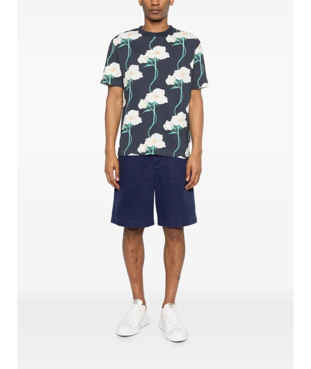 KENZO Синяя хлопковая футболка, фото 5