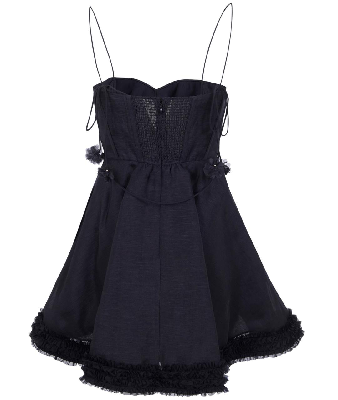 ZIMMERMANN Черное льняное повседневное платье, фото 2