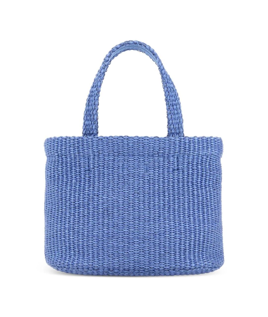 JIMMY CHOO Синяя пелетеная сумка тоут, фото 3