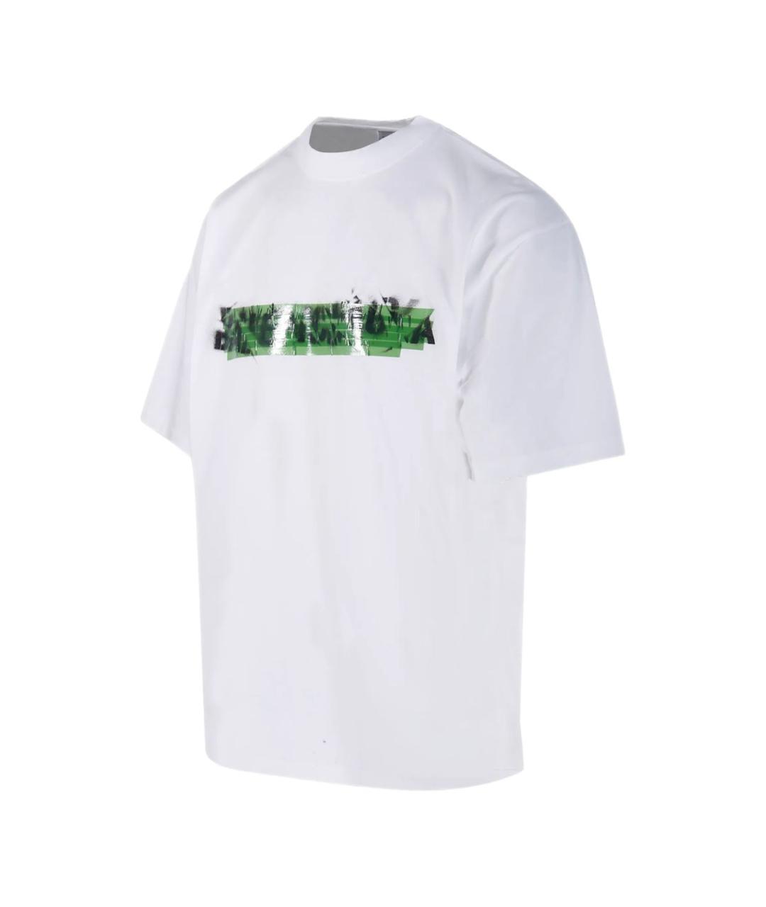 BALENCIAGA Белая хлопковая футболка, фото 2