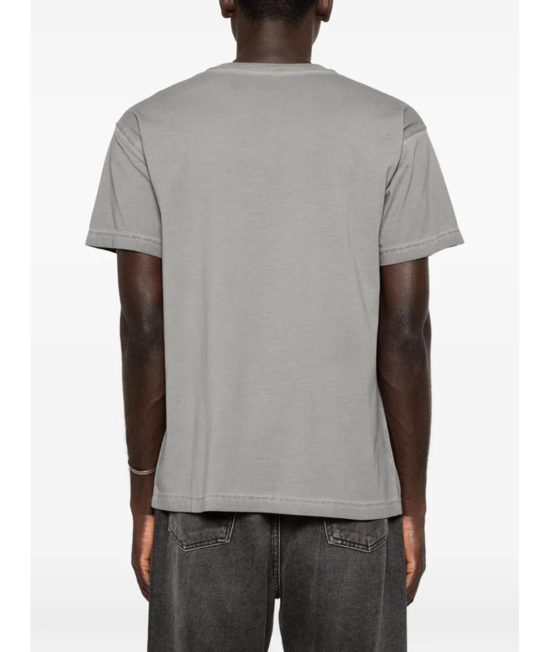 DIESEL Серая хлопковая футболка, фото 4